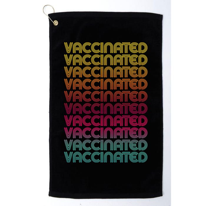 Retro Style Rainbow Vaccinated Golf Towel
