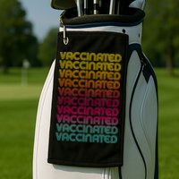 Retro Style Rainbow Vaccinated Golf Towel