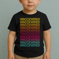 Retro Style Rainbow Vaccinated Toddler T-Shirt