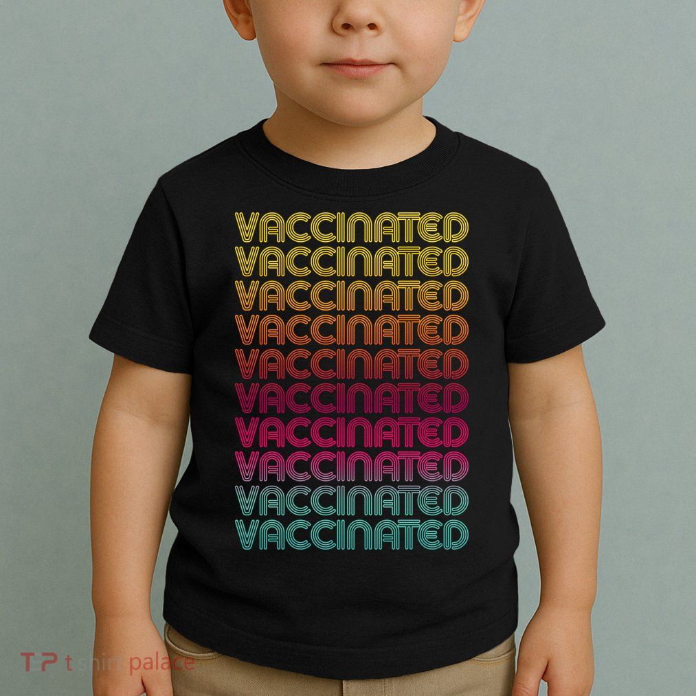 Retro Style Rainbow Vaccinated Toddler T-Shirt