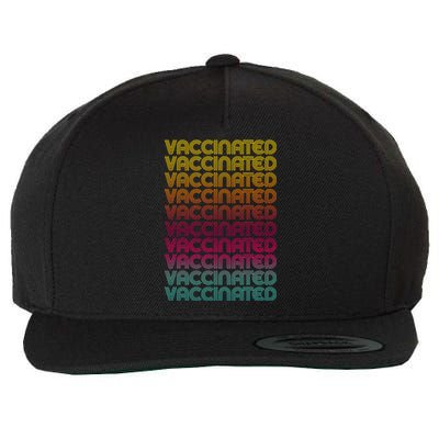 Retro Style Rainbow Vaccinated Wool Snapback Cap