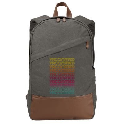 Retro Style Rainbow Vaccinated Cotton Canvas Backpack