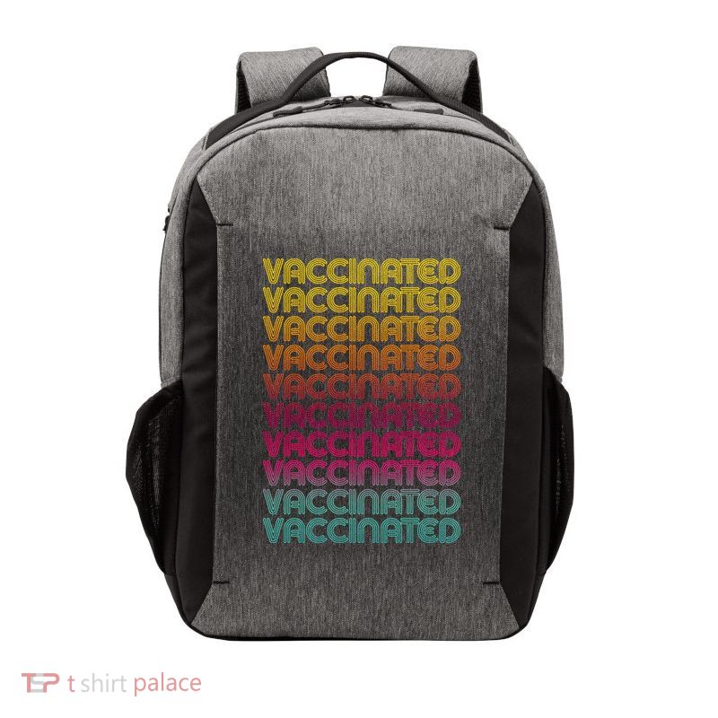 Retro Style Rainbow Vaccinated Vector Backpack