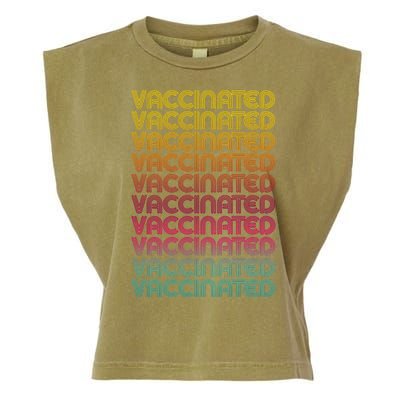 Retro Style Rainbow Vaccinated Garment-Dyed Women's Muscle Tee