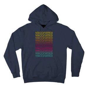 Retro Style Rainbow Vaccinated Hoodie