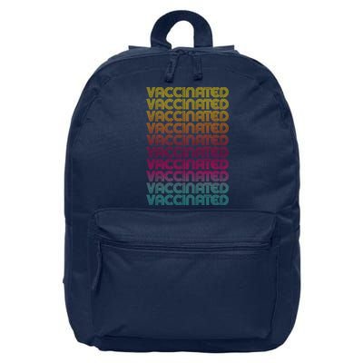 Retro Style Rainbow Vaccinated 16 in Basic Backpack