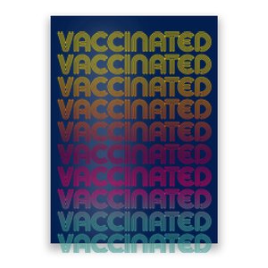 Retro Style Rainbow Vaccinated Poster