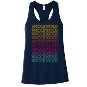 Retro Style Rainbow Vaccinated Women's Racerback Tank