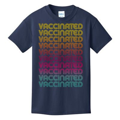 Retro Style Rainbow Vaccinated Kids T-Shirt