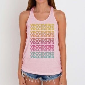 Retro Style Rainbow Vaccinated Women's Knotted Racerback Tank