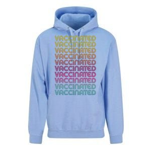 Retro Style Rainbow Vaccinated Unisex Surf Hoodie