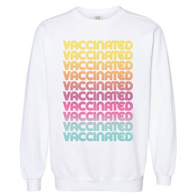 Retro Style Rainbow Vaccinated Garment-Dyed Sweatshirt