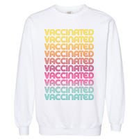 Retro Style Rainbow Vaccinated Garment-Dyed Sweatshirt