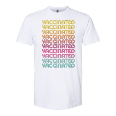 Retro Style Rainbow Vaccinated Softstyle® CVC T-Shirt