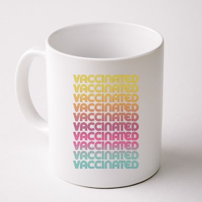 Retro Style Rainbow Vaccinated Coffee Mug