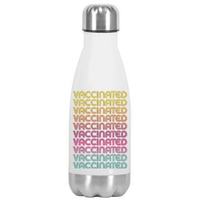 Retro Style Rainbow Vaccinated Stainless Steel Insulated Water Bottle