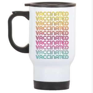 Retro Style Rainbow Vaccinated Stainless Steel Travel Mug