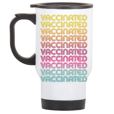 Retro Style Rainbow Vaccinated Stainless Steel Travel Mug