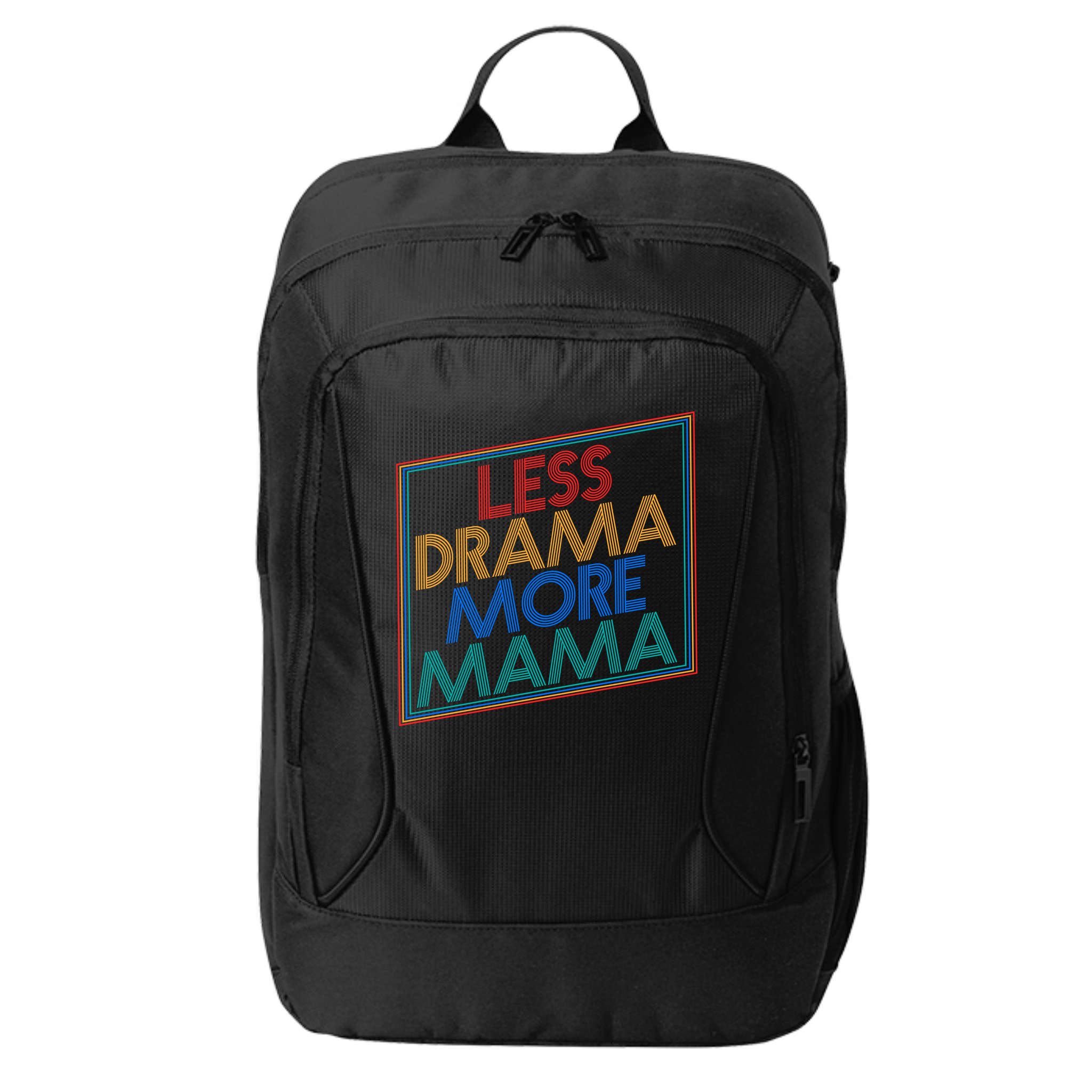 Retro Styled Less Drama More Mama City Backpack