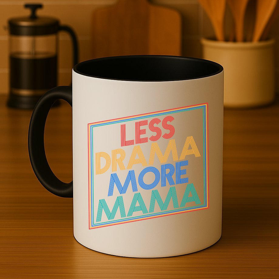 Retro Styled Less Drama More Mama Mug