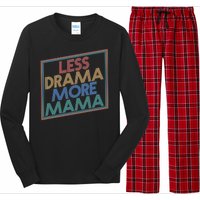 Retro Styled Less Drama More Mama Long Sleeve Pajama Set