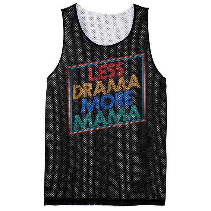 Retro Styled Less Drama More Mama Mesh Reversible Basketball Jersey Tank