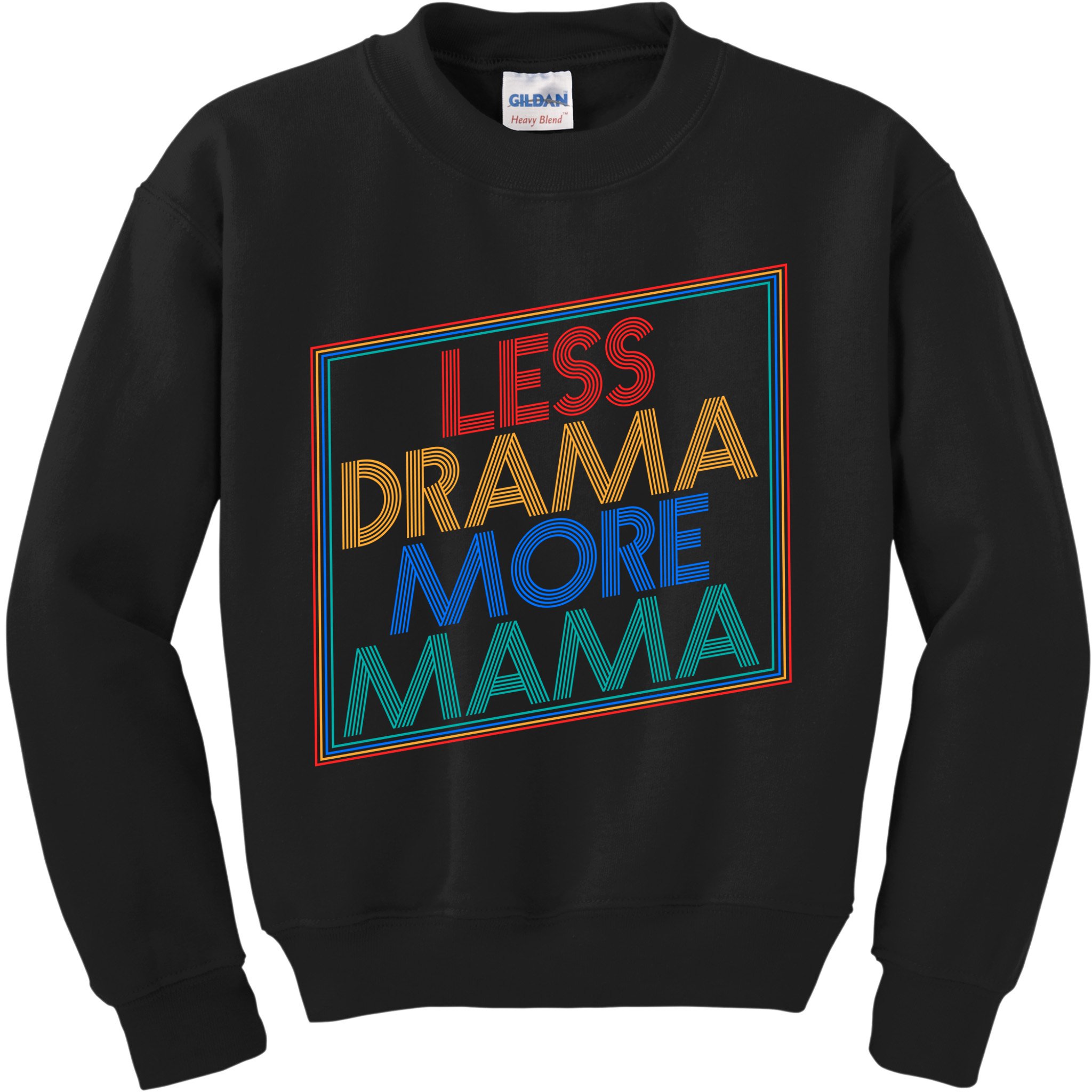 Retro Styled Less Drama More Mama Kids Sweatshirt