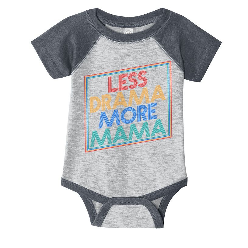 Retro Styled Less Drama More Mama Infant Baby Jersey Bodysuit