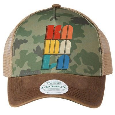Retro Styled Text Kamala Harris Legacy Tie Dye Trucker Hat