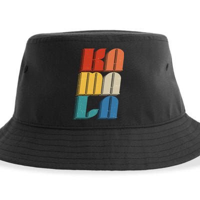 Retro Styled Text Kamala Harris Sustainable Bucket Hat