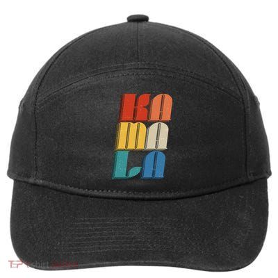 Retro Styled Text Kamala Harris 7-Panel Snapback Hat