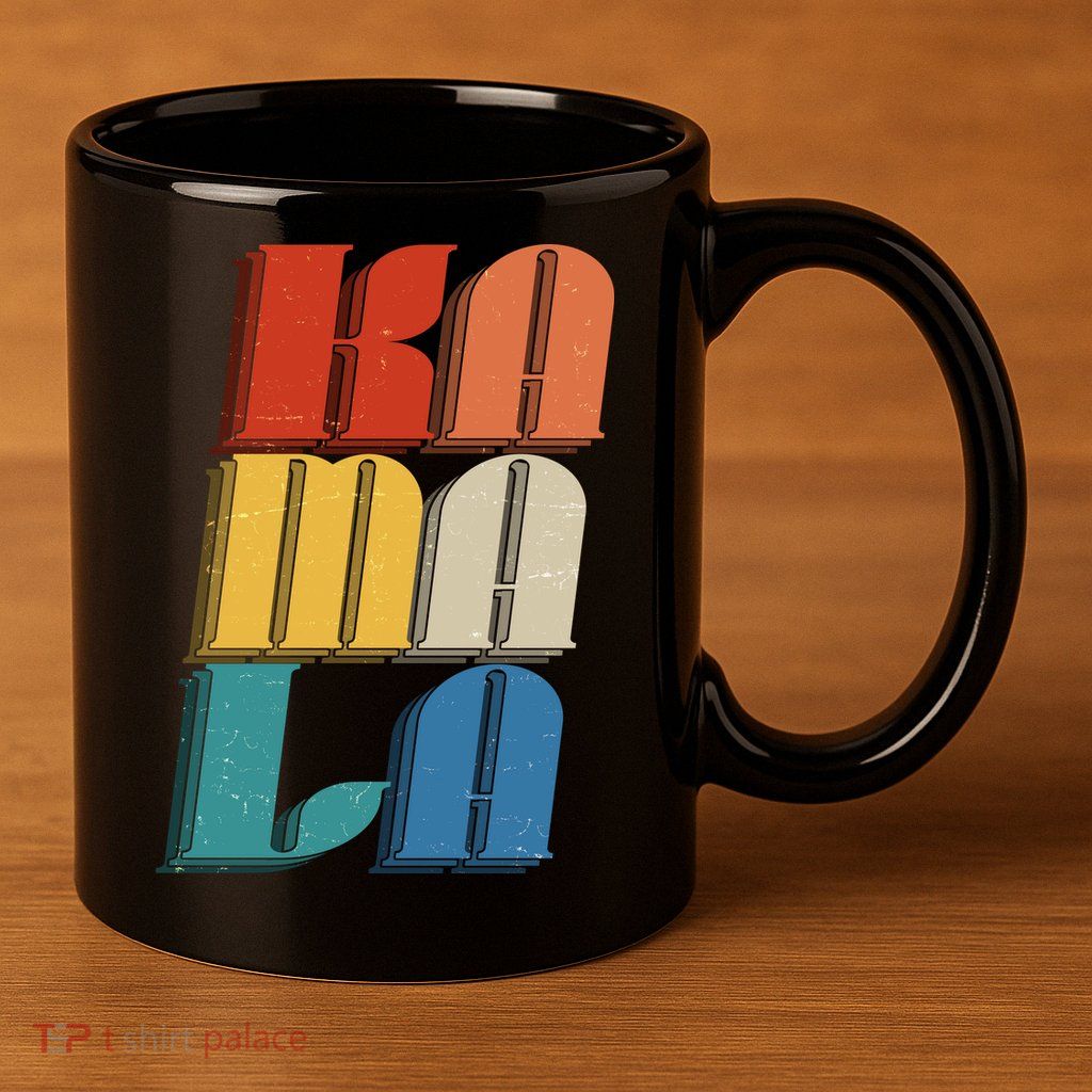 Retro Styled Text Kamala Harris 11oz C Handle Ceramic Mug