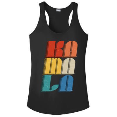 Retro Styled Text Kamala Harris Ladies PosiCharge Competitor Racerback Tank