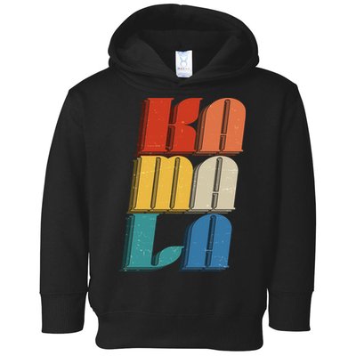Retro Styled Text Kamala Harris Toddler Hoodie
