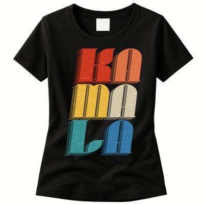 Retro Styled Text Kamala Harris Womens T-Shirt
