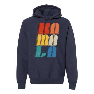 Retro Styled Text Kamala Harris Premium Hoodie