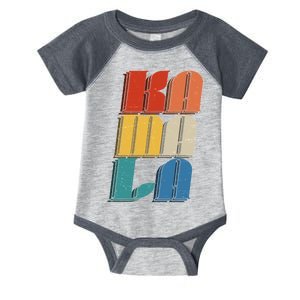 Retro Styled Text Kamala Harris Infant Baby Jersey Bodysuit