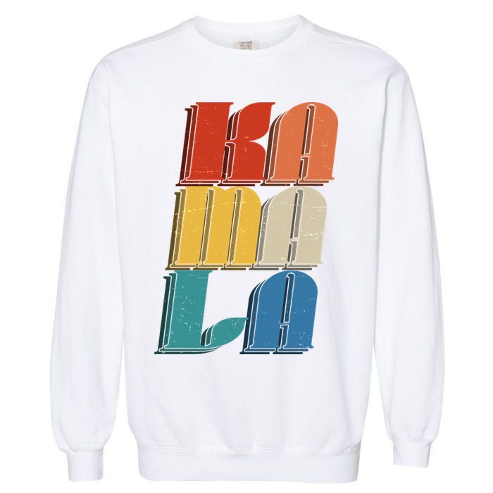 Retro Styled Text Kamala Harris Garment-Dyed Sweatshirt