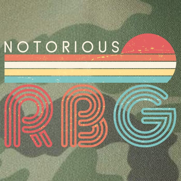 Retro Sun Notorious RBG Ruth Bader Ginsburg Tribute Legacy Tie Dye Trucker Hat