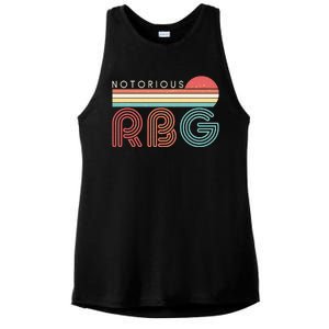 Retro Sun Notorious RBG Ruth Bader Ginsburg Tribute Ladies PosiCharge Tri-Blend Wicking Tank