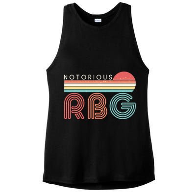 Retro Sun Notorious RBG Ruth Bader Ginsburg Tribute Ladies PosiCharge Tri-Blend Wicking Tank