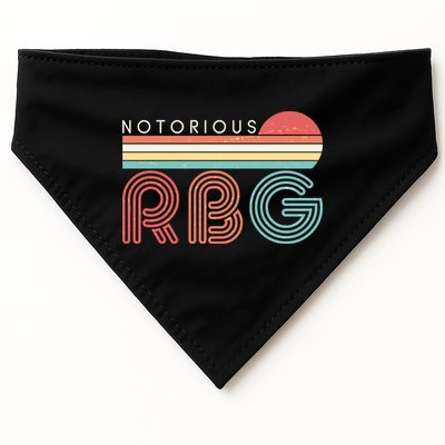 Retro Sun Notorious RBG Ruth Bader Ginsburg Tribute USA-Made Doggie Bandana