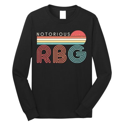 Retro Sun Notorious RBG Ruth Bader Ginsburg Tribute Long Sleeve Shirt