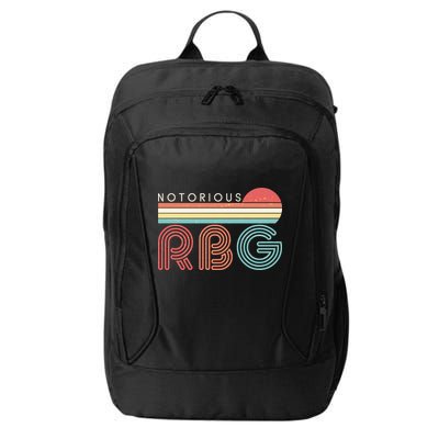 Retro Sun Notorious RBG Ruth Bader Ginsburg Tribute City Backpack