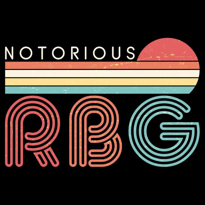 Retro Sun Notorious RBG Ruth Bader Ginsburg Tribute Button