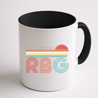 Retro Sun Notorious RBG Ruth Bader Ginsburg Tribute Mug