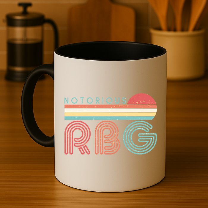 Retro Sun Notorious RBG Ruth Bader Ginsburg Tribute Mug