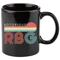 Retro Sun Notorious RBG Ruth Bader Ginsburg Tribute 11oz C Handle Ceramic Mug