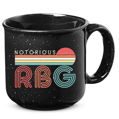 Retro Sun Notorious RBG Ruth Bader Ginsburg Tribute 15oz Campfire Ceramic Mug