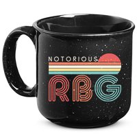 Retro Sun Notorious RBG Ruth Bader Ginsburg Tribute 15oz Campfire Ceramic Mug